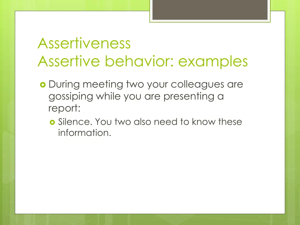 assertiveness assertive behavior examples 2