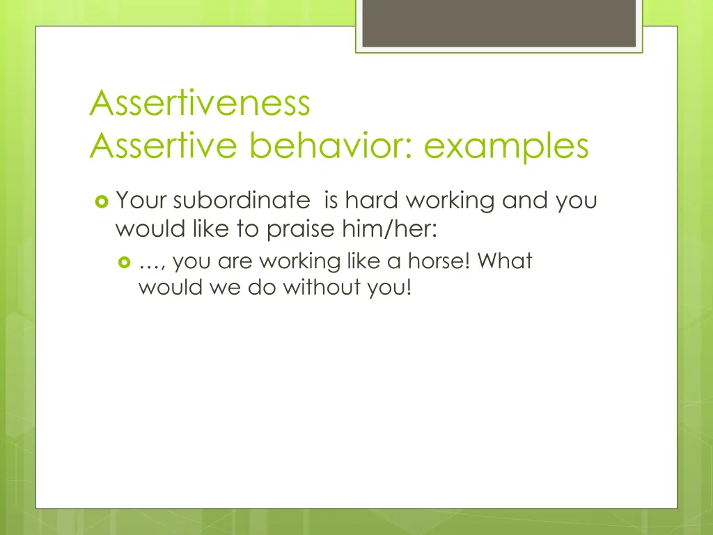 assertiveness assertive behavior examples 6