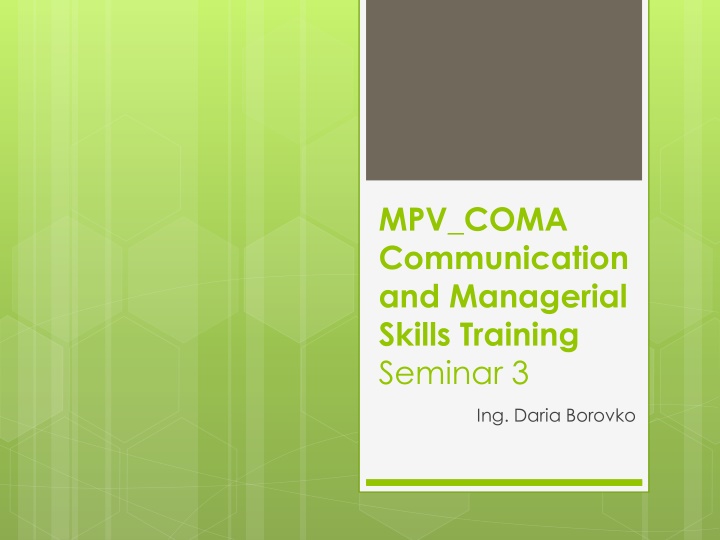 mpv coma communication and managerial skills