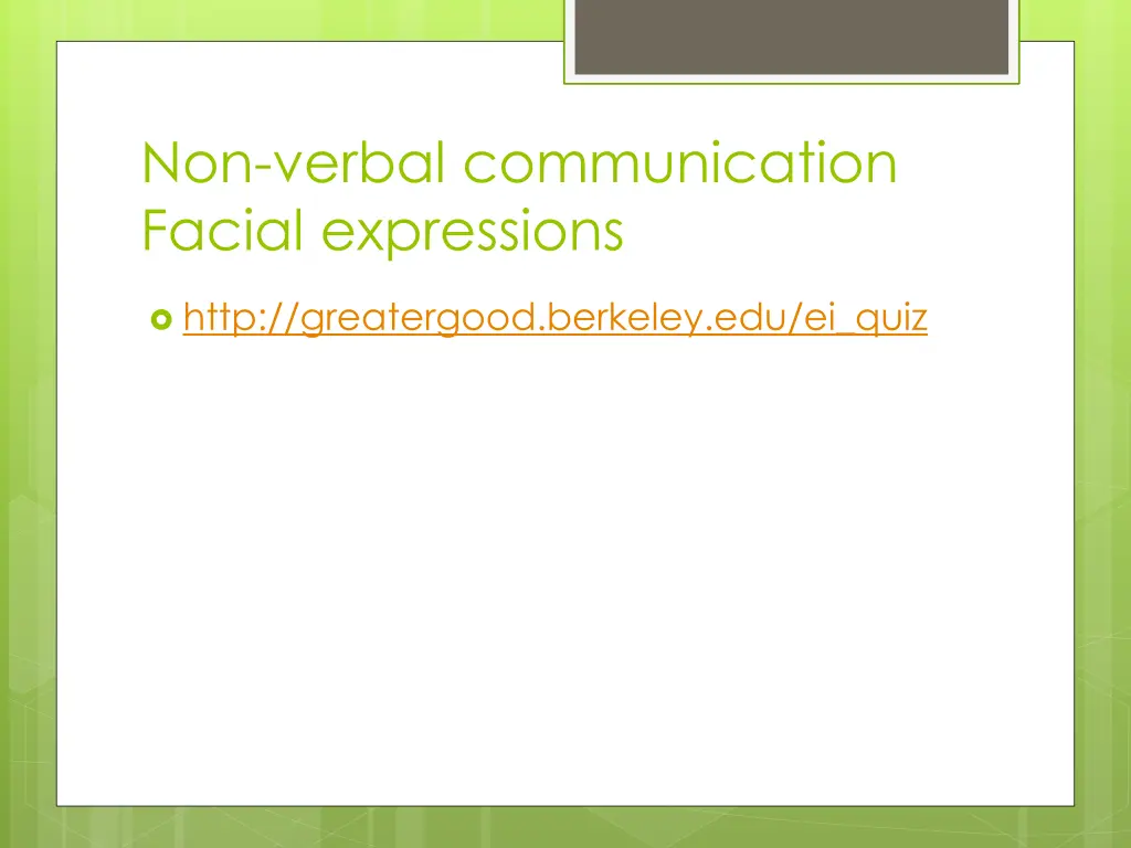 non verbal communication facial expressions