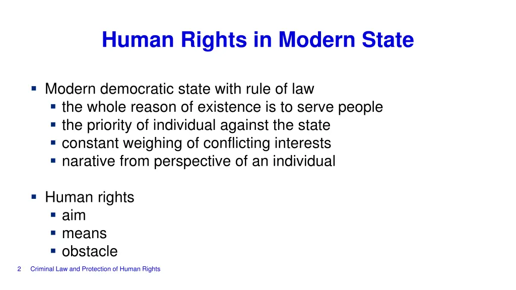 human rights in modern state