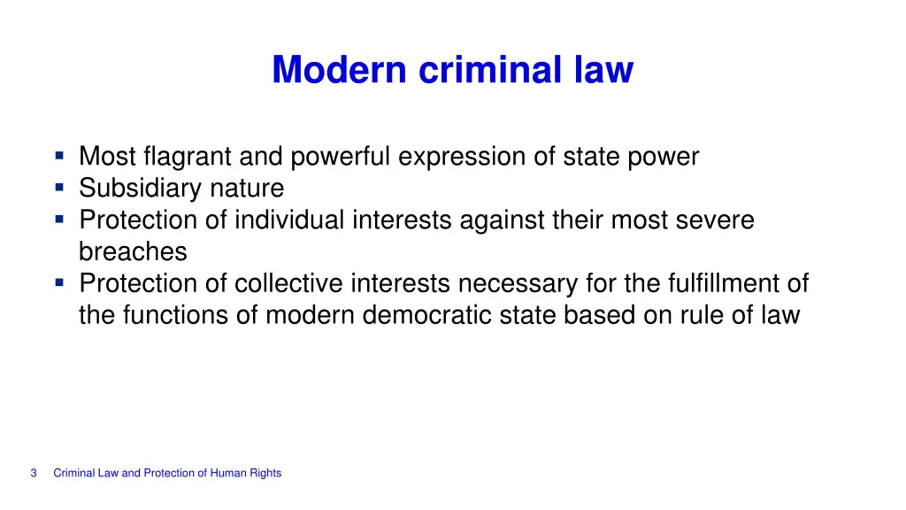 modern criminal law