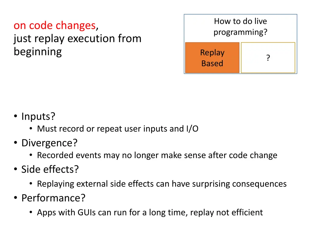 how to do live programming 1