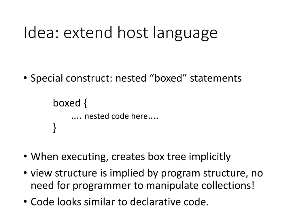 idea extend host language