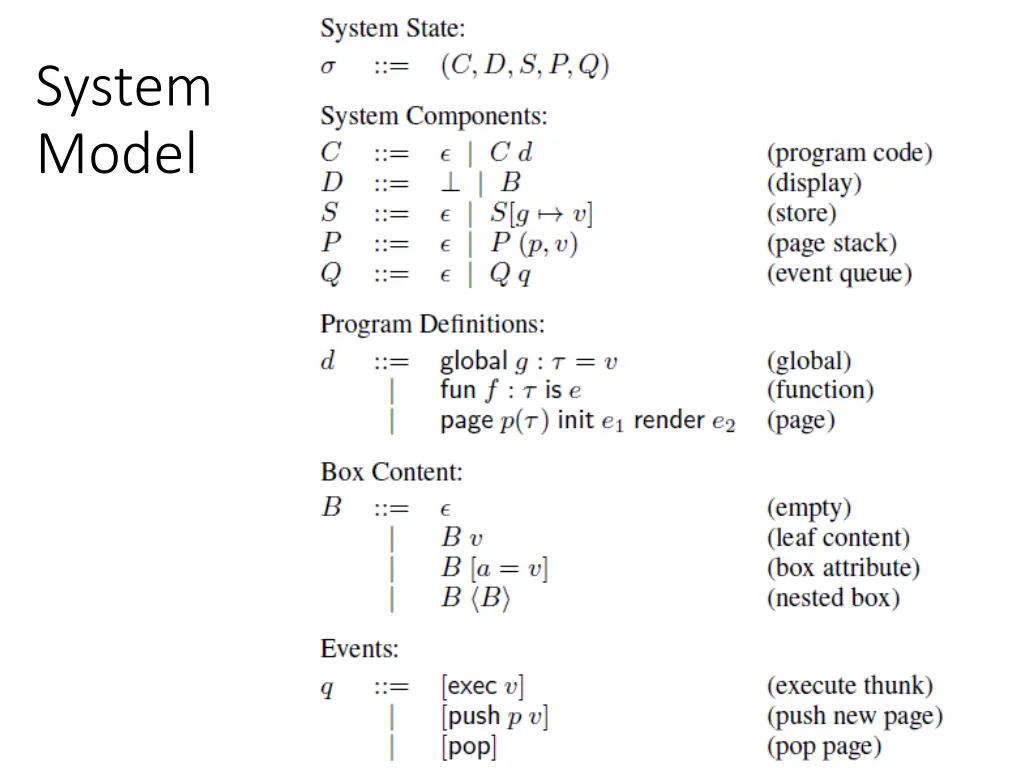 system model