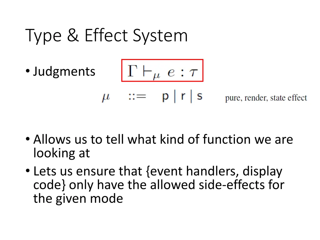 type effect system