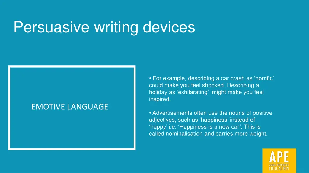 persuasive writing devices 1