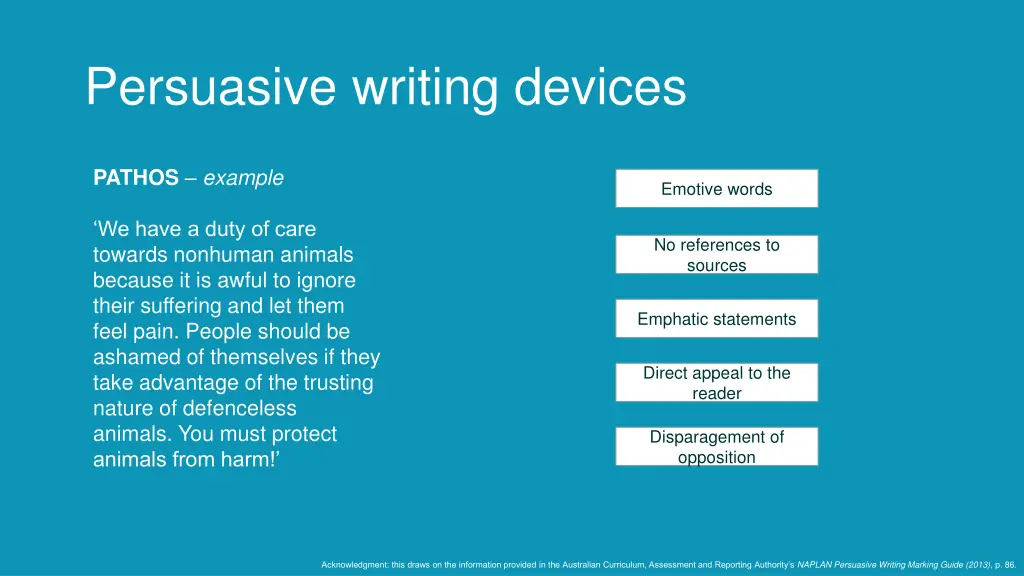 persuasive writing devices 16