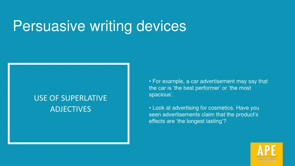 persuasive writing devices 5