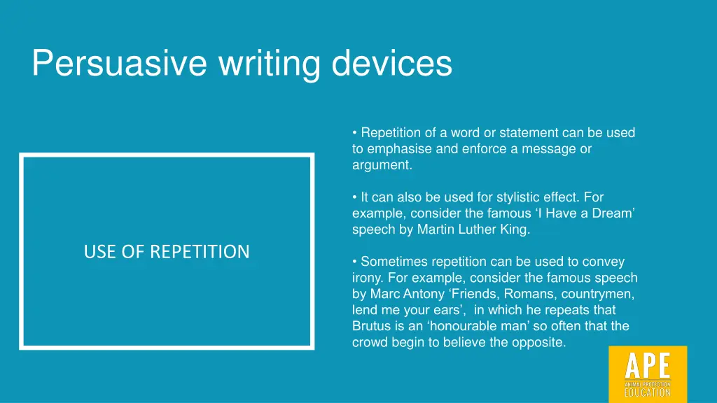 persuasive writing devices 7