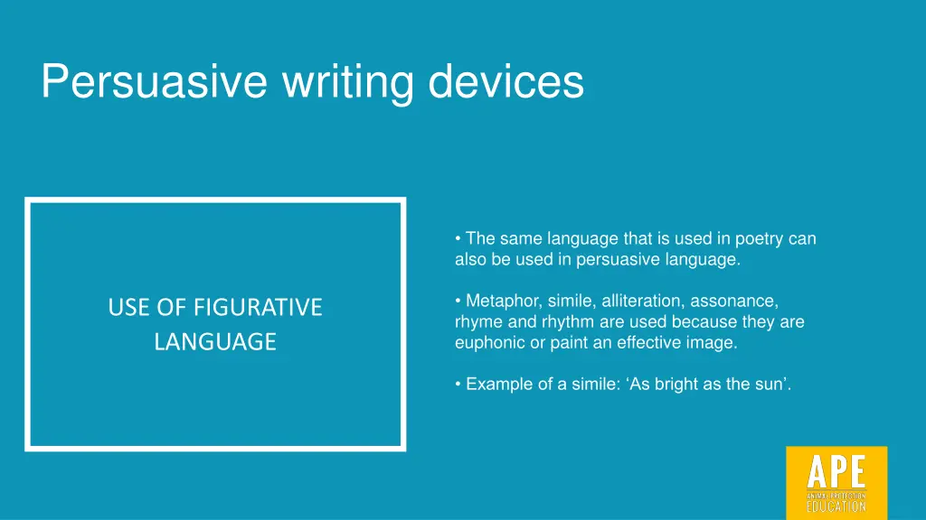 persuasive writing devices 8