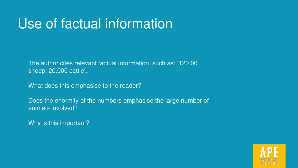 use of factual information 1