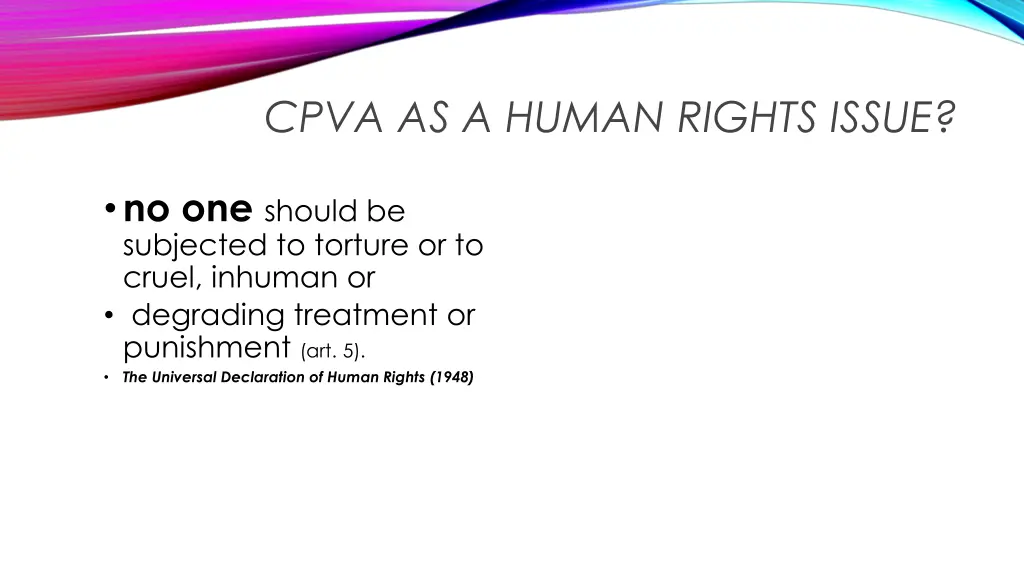 cpva as a human rights issue 1