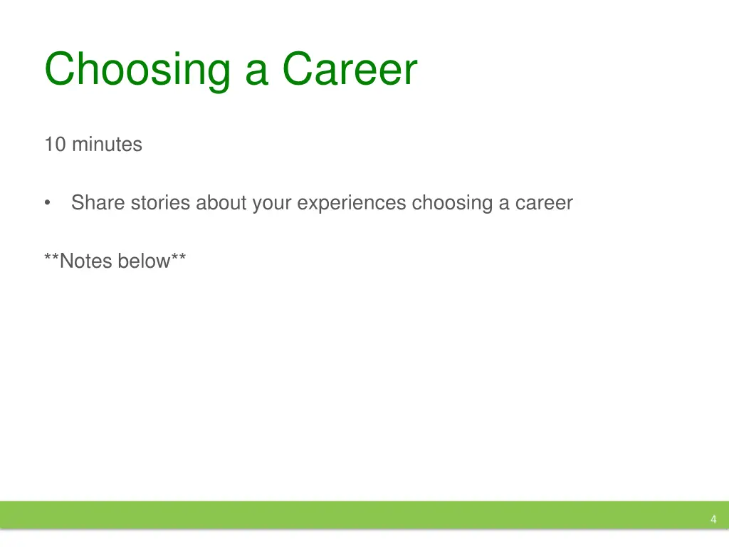 choosing a career