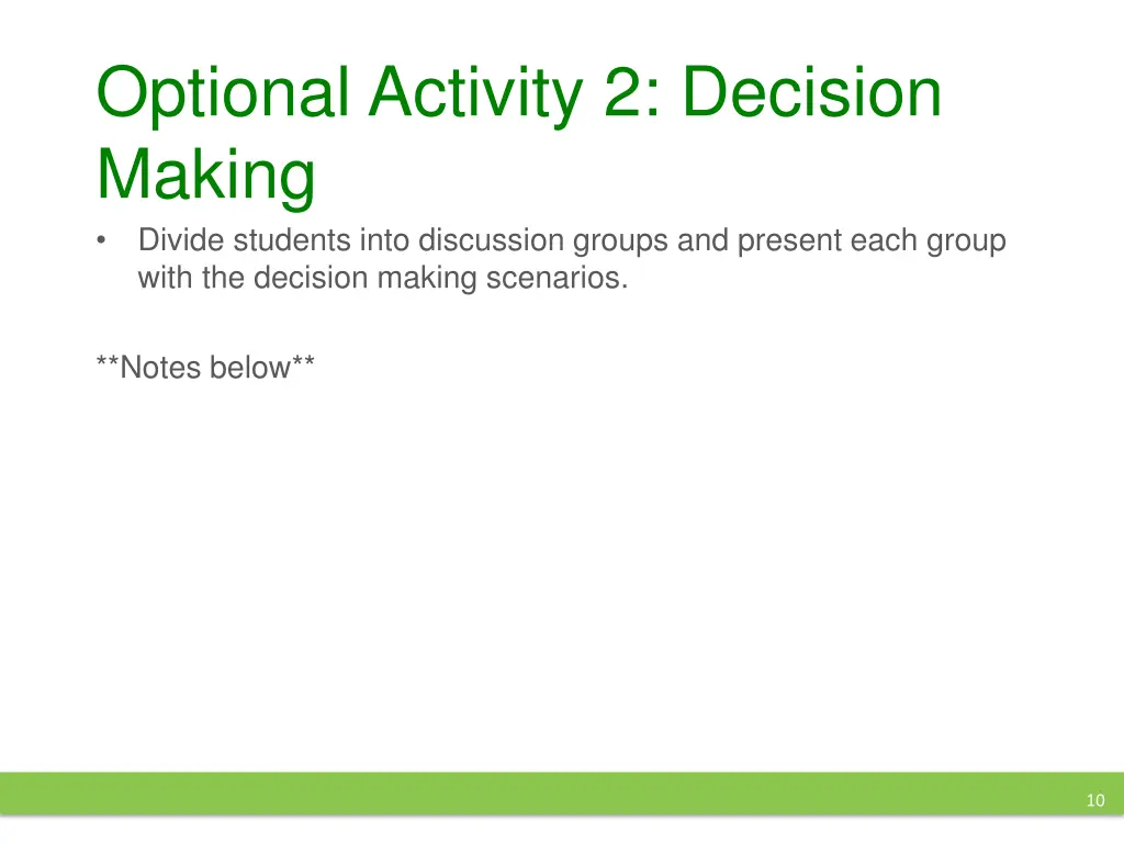 optional activity 2 decision making divide