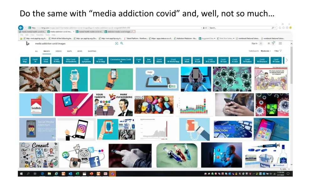 do the same with media addiction covid and well