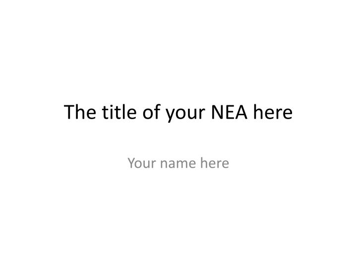 the title of your nea here