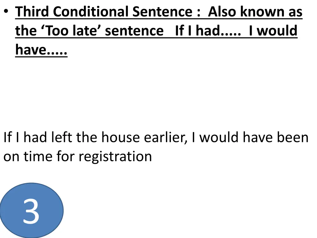 third conditional sentence also known