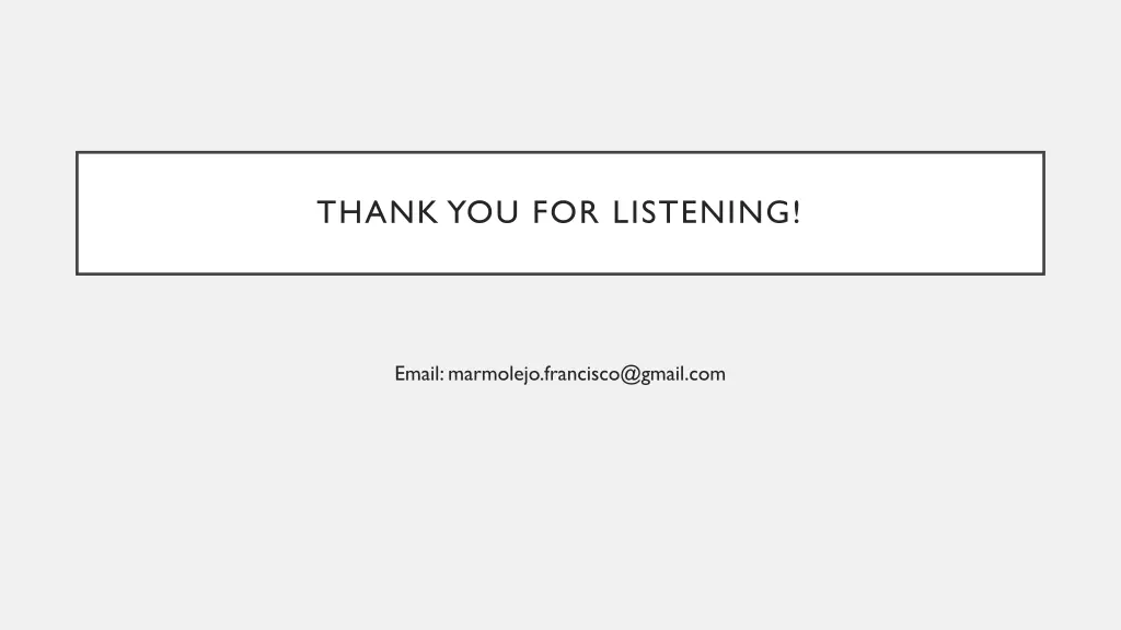 thank you for listening