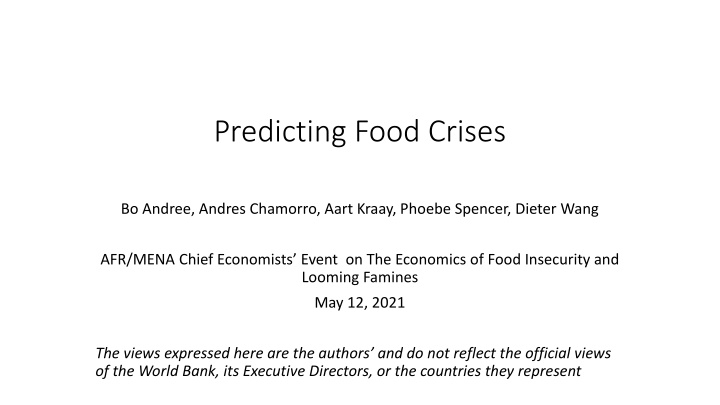 predicting food crises