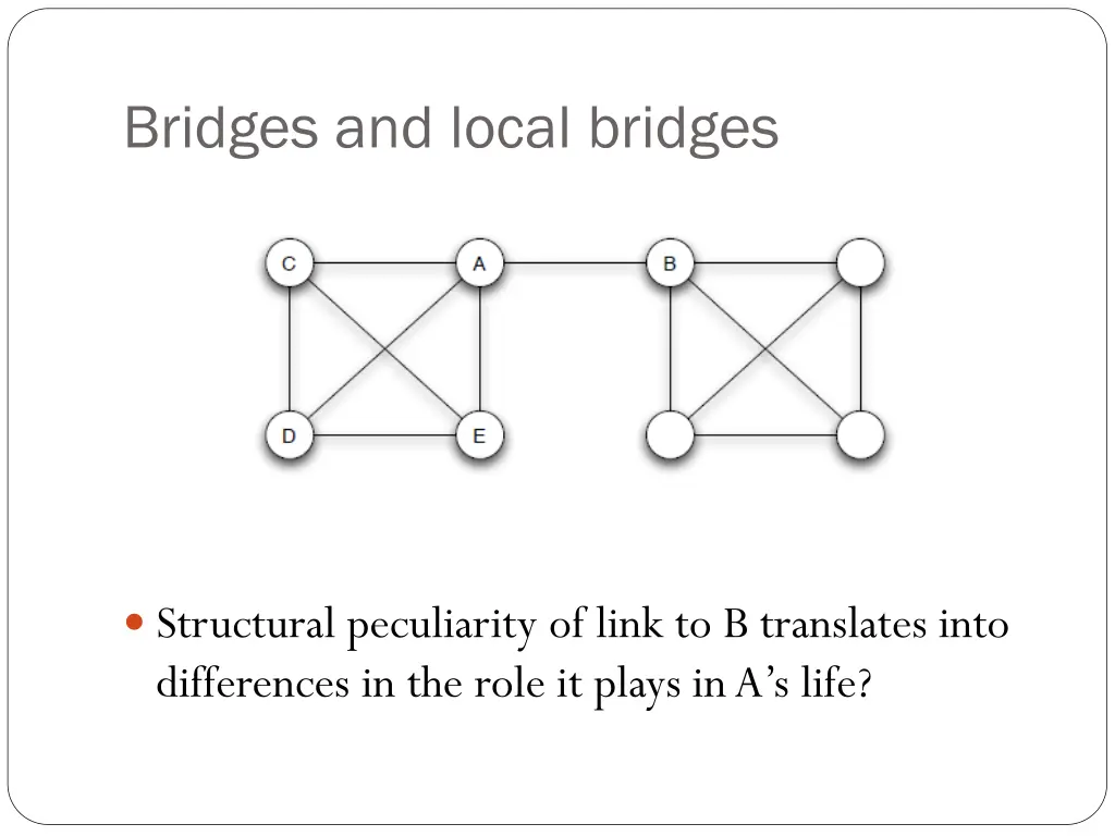 bridges and local bridges