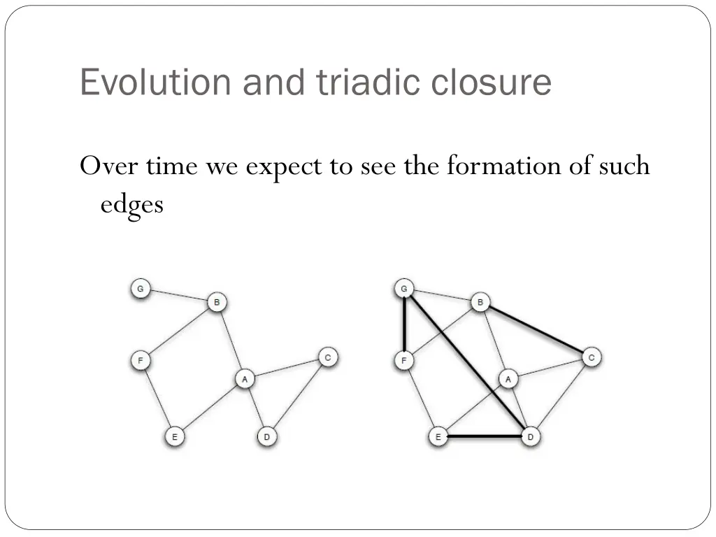 evolution and triadic closure