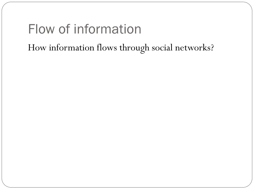 flow of information how information flows through