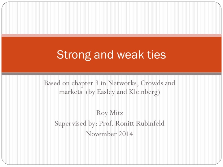 strong and weak ties