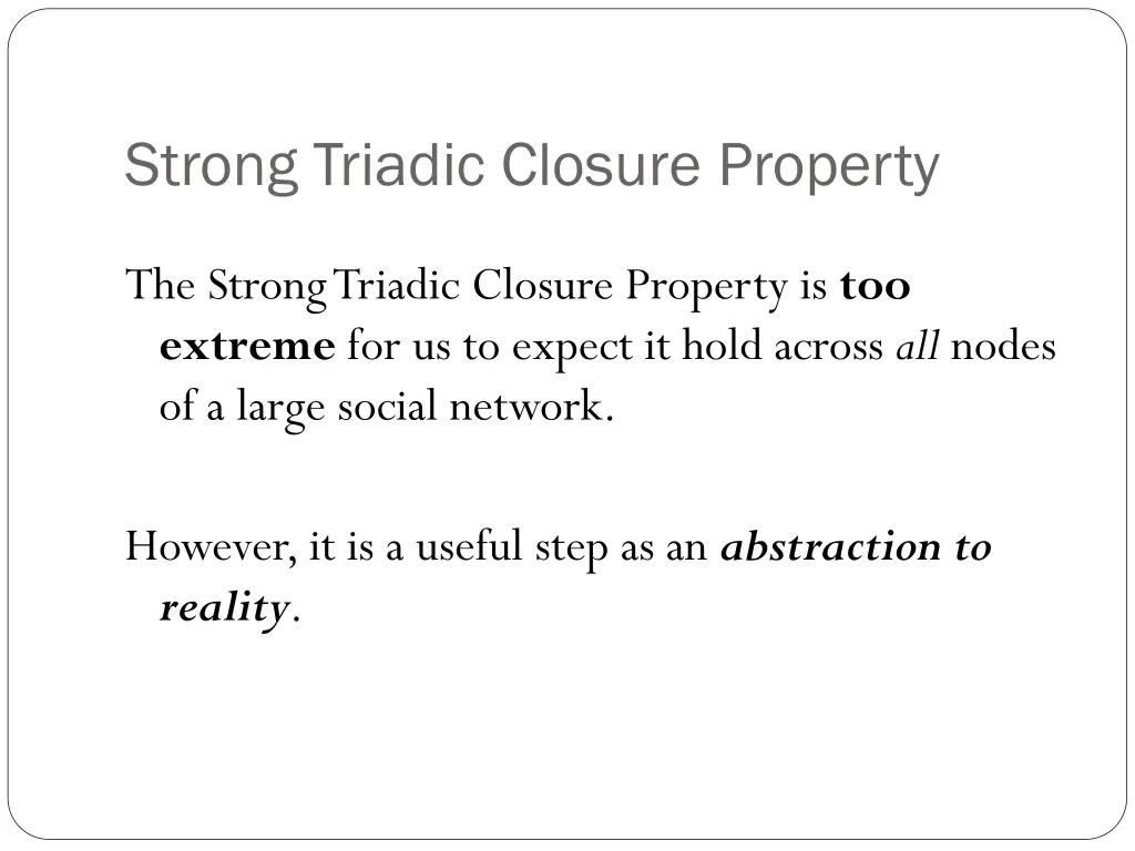 strong triadic closure property 1