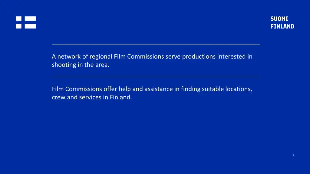 a network of regional film commissions serve