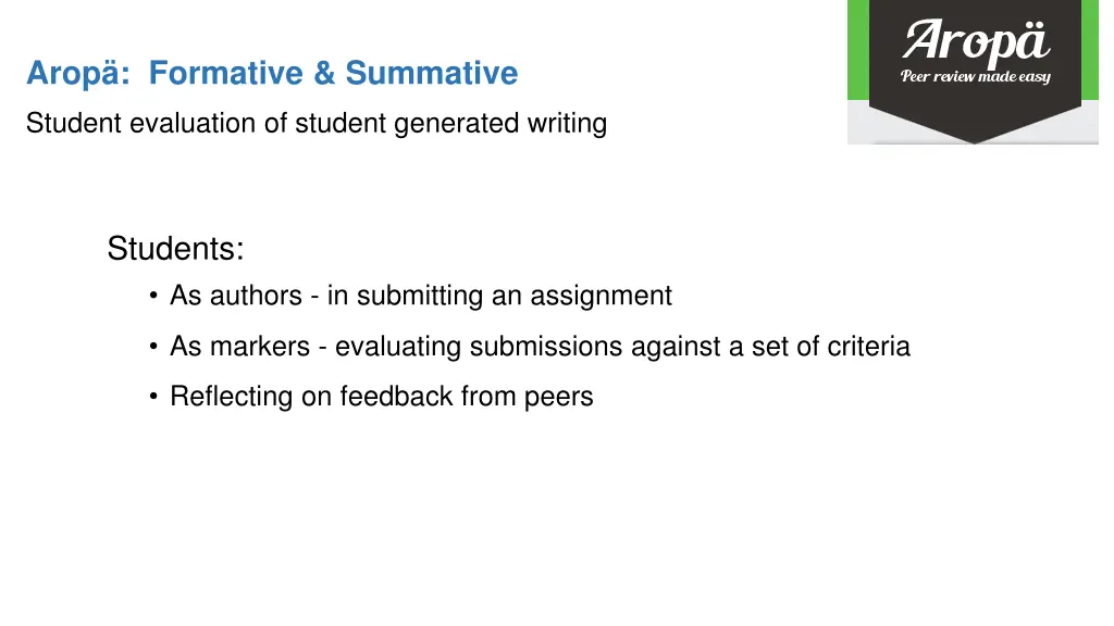 arop formative summative 1