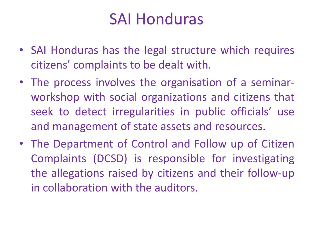 sai honduras