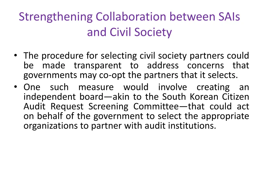 strengthening collaboration between sais