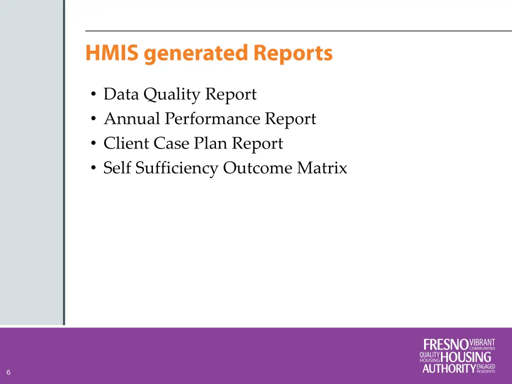 data quality report annual performance report