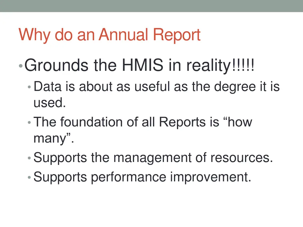 why do an annual report