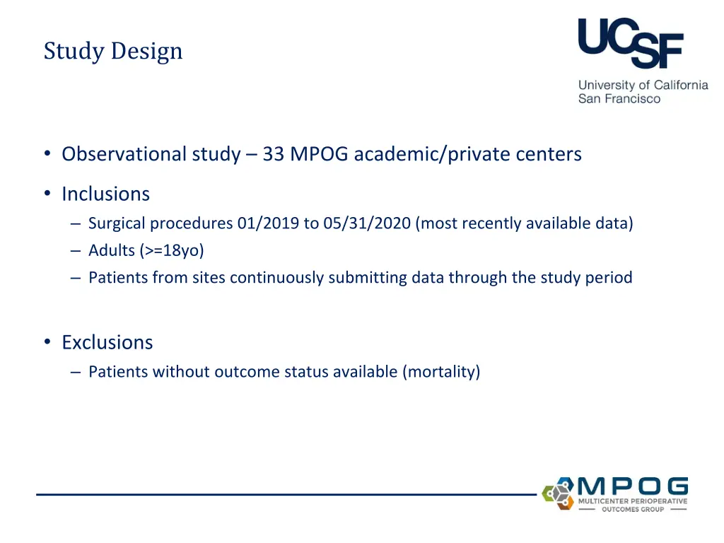 study design