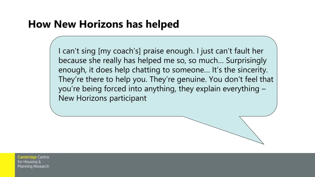 how new horizons has helped 1