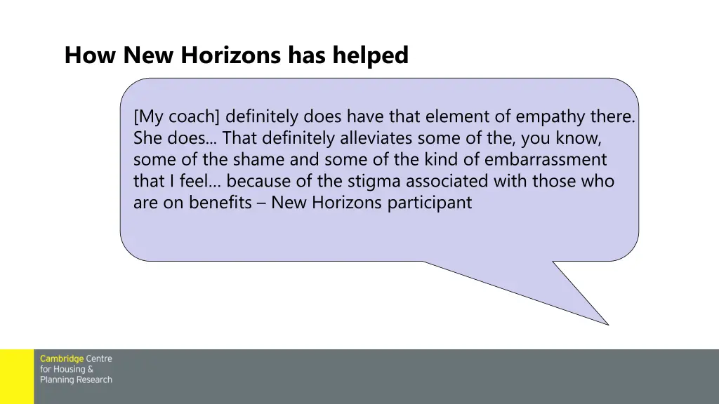 how new horizons has helped