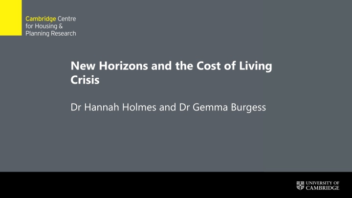 new horizons and the cost of living crisis