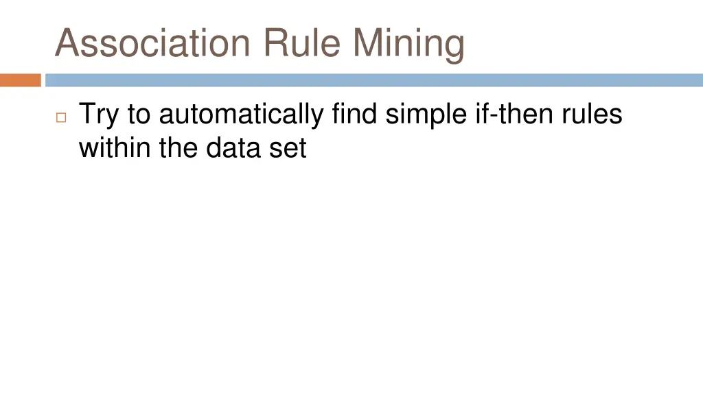 association rule mining