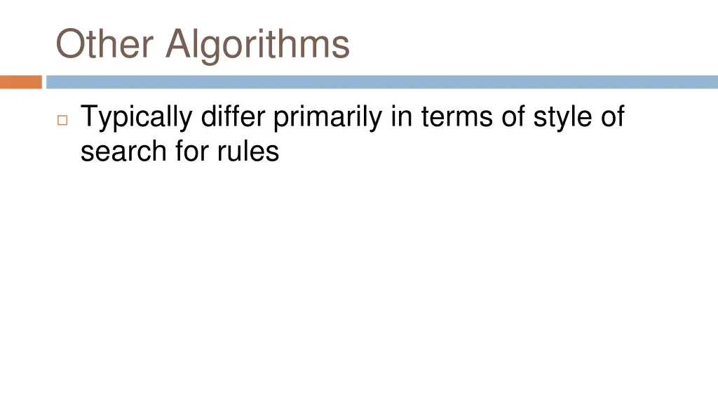 other algorithms