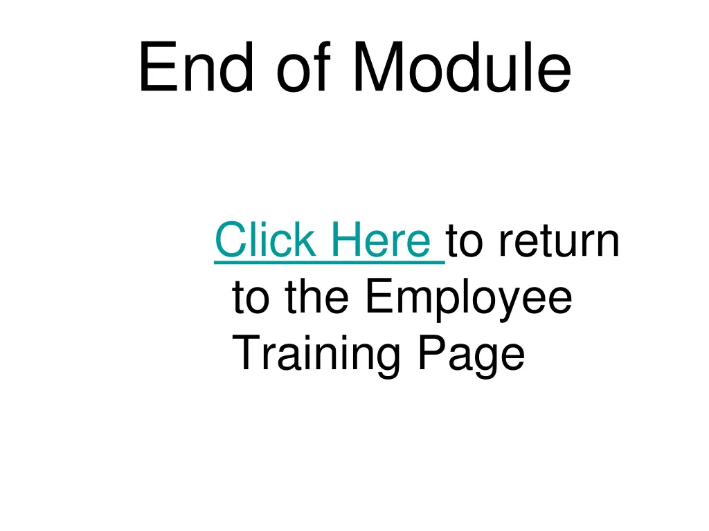 end of module