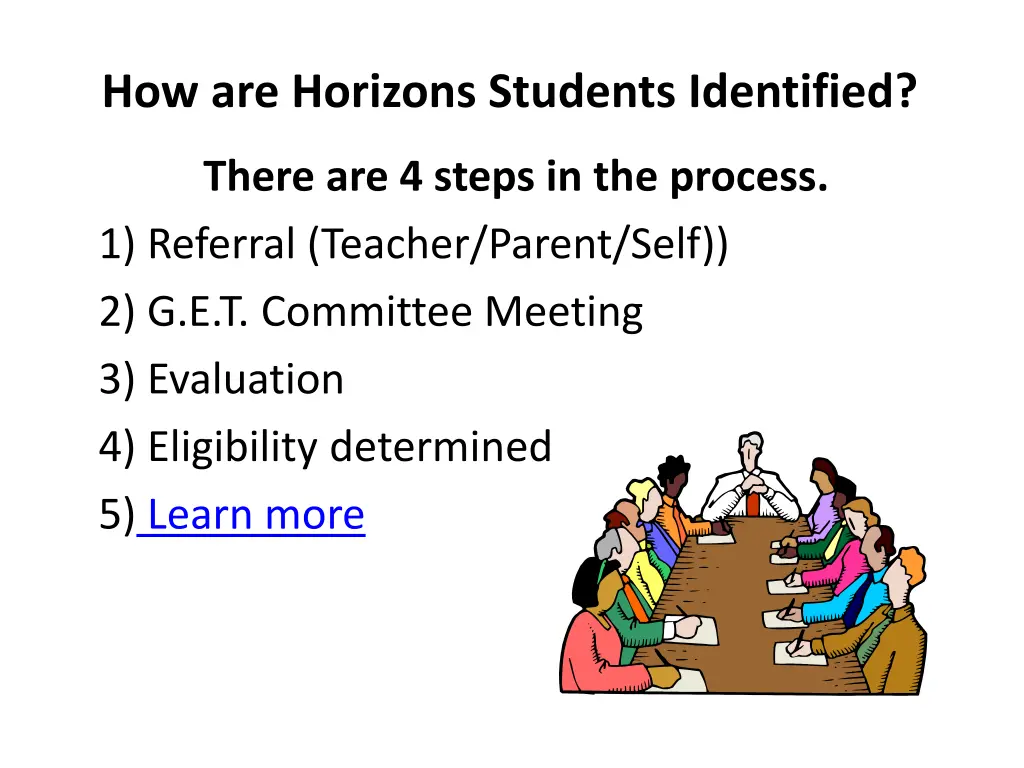 how are horizons students identified