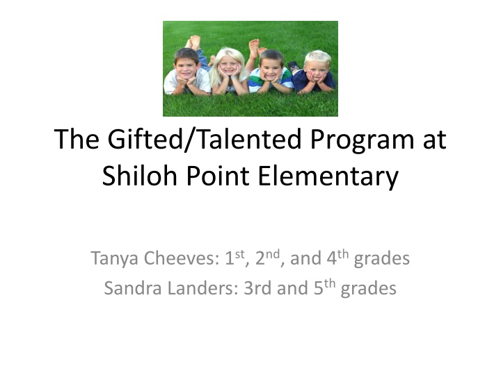 the gifted talented program at shiloh point