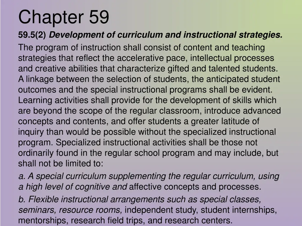 chapter 59 59 5 2 development of curriculum