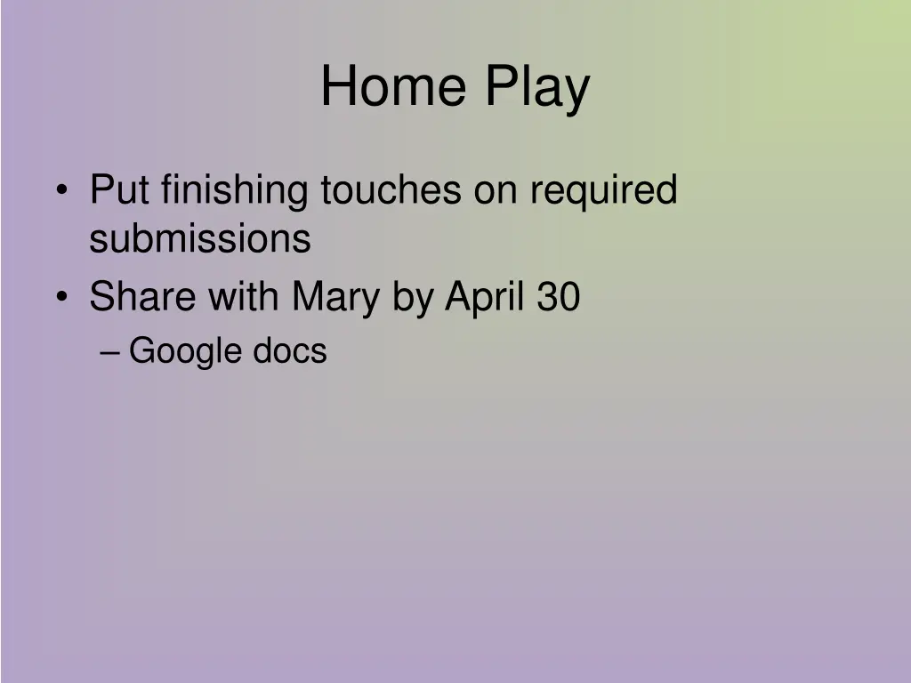 home play 1