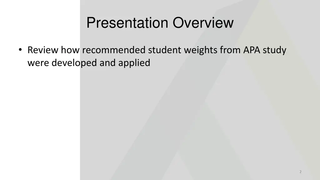 presentation overview