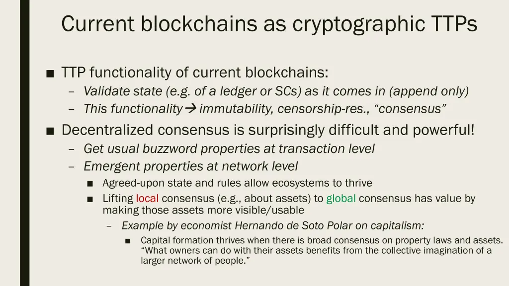 current blockchains as cryptographic ttps 1