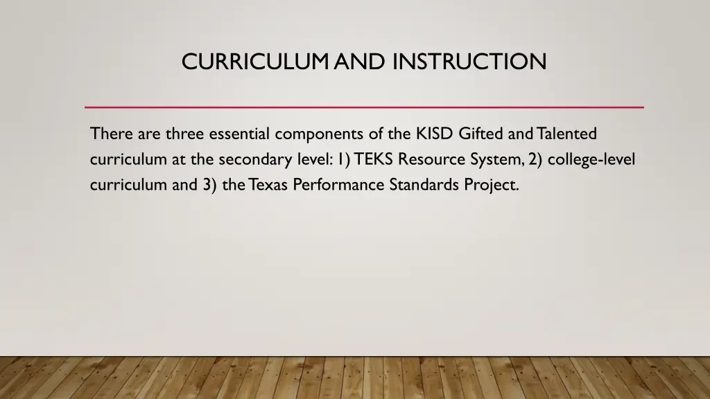 curriculum and instruction 1