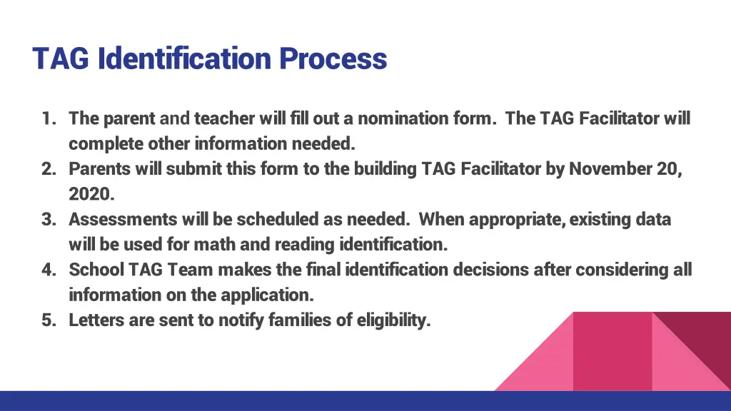 tag identification process